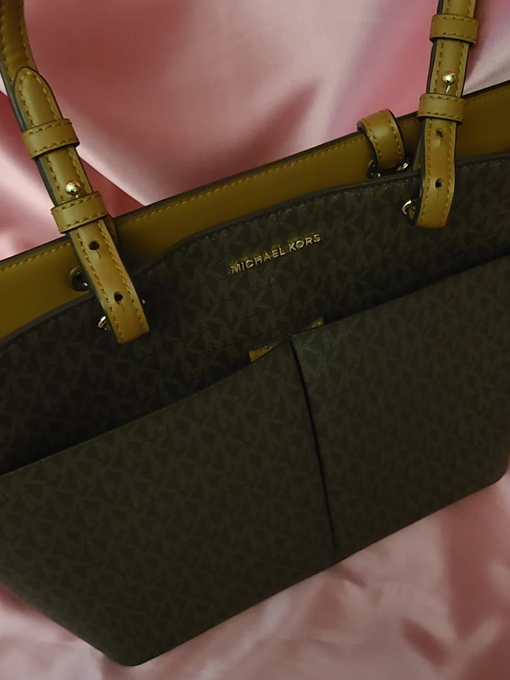 Michael Kors Black/Brown Signature Shoulder Bag